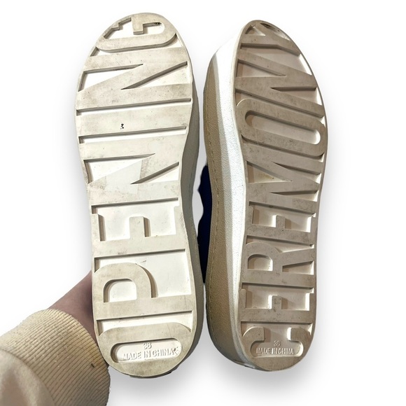 Opening Ceremony Blue Platform Sneakers Size 36 Ribbed Canvas Spice Girls - Picture 5 of 7